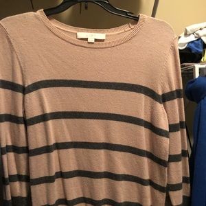 Loft sweater crew neck quarter sleeve